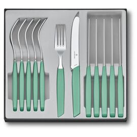 Набор столовых приборов Victorinox Swiss Modern Table Set 12 шт Tomato Mint (6.9096.11W41.12)