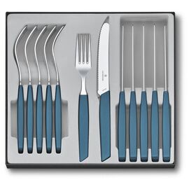 Набор столовых приборов Victorinox Swiss Modern Table Set 12 шт Tomato Blue (6.9096.11W2.12)