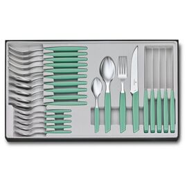 Набор столовых приборов Victorinox Swiss Modern Table Set 24 шт Steak Mint (6.9096.12W41.24)