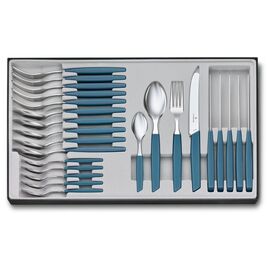 Набор столовых приборов Victorinox Swiss Modern Table Set 24 шт Tomato Blue (6.9096.11W2.24)