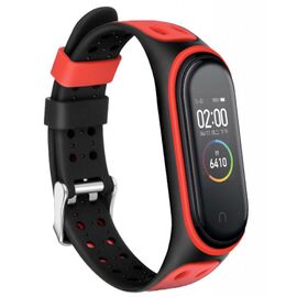 Ремешок для фитнес браслета BeCover Colour Style для Xiaomi Mi Smart Band 5 Black-Red (705157)