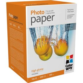 Фотопапір ColorWay 10x15 180г glossy, 500с (PG1805004R)