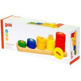 Развивающая игрушка Goki Пирамидка Учим фигуры (58968)