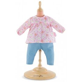 Аксессуар к кукле Corolle Набор одежды - блузка и штанишки Весенние цветы 30 см (9000110080)