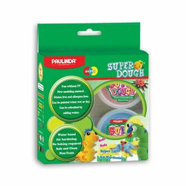 Набір для творчості Paulinda Super Dough 4*28г буклет "Шаг за шагом-Животные" (PL-081185)