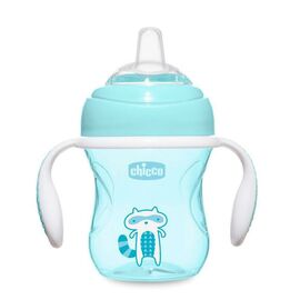 Поильник-непроливайка Chicco Transition Cup 4м+ 200мл. Голубая (06911.20)