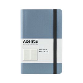 Блокнот Axent Partner Soft, 125х195, 96л, клет, серебряно-синий (8206-14-A)