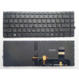 Клавиатура ноутбука HP EliteBook 745 G7/G8, 840 G7/G8 черна з підсв ТП UA (A46214)