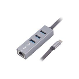 Переходник Maxxter Type-C to Gigabit Ethernet, 3 Ports USB 3.0 (NECH-3P-02)