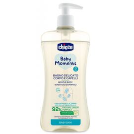 Детский шампунь Chicco Baby Moments нежный шампунь для тела и волос 500 мл (10594.00)