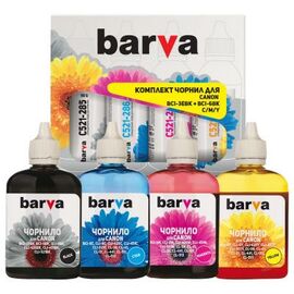 Чернила Barva Canon BCI-3eBK + BCI-6BK/C/M/Y (4x90 г) SET (CBCI3-090-MP)
