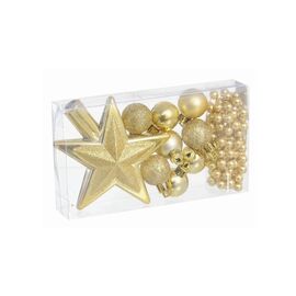 Елочная игрушка Jumi mix 10 шт пластик, золотой (5900410728851)