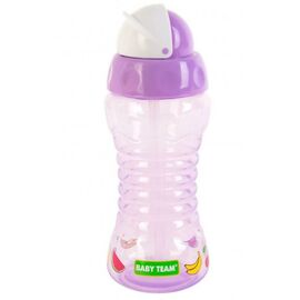 Поильник-непроливайка Baby Team с трубочкой, 300 мл (5005_фиолетовый)