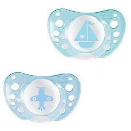 Пустушка Chicco Physio Air силіконова 0-6 місяців Блакитна 2 шт (75030.21.00.00)