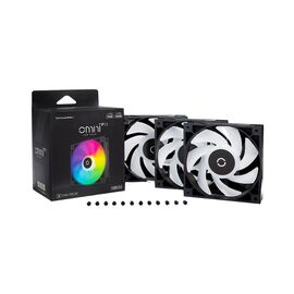 Кулер для корпуса Tecware Omni P12 - 3-Fan Pack (Black) ARGB + PWM (TWAC-OMP12-3BK)