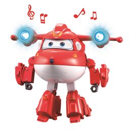 Трансформер Super Wings Supercharge Lights Sounds Jett, Джетт, свет, звук (EU740431)