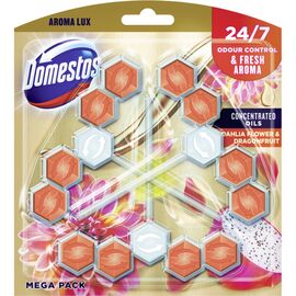 Туалетний блок Domestos Aroma Lux Dahlia Flower & Dragon Fruit 55 г х 3 шт. (8720182068583)