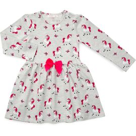 Платье Breeze с единорогами (15194-128G-gray)