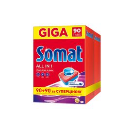 Таблетки для посудомоечных машин Somat All in 1 90+90 шт. (9000101536232)