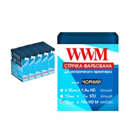 Лента к принтерам 10мм х 10м HD л. Black*5шт WWM (R10.10HM5)
