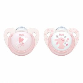 Пустушка Nuk для сну Baby Rose 0-6 міс. 2 шт. Рожева (3952946)