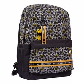 Рюкзак школьный Yes S-56 Smiley World. Black Yellow (554561)