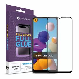 Скло захисне MakeFuture Samsung A22 5G Full Cover Full Glue (MGF-SA225G)