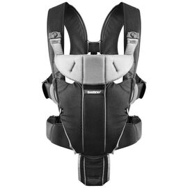 Рюкзак-переноска Baby Bjorn Baby Carrier Miracle Cotton Mix Black/Silver (96065)