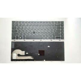 Клавіатура ноутбука HP EliteBook 840 G5 черная с серой рамкой, ТП и подсв (A46155)