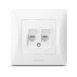 Компьютерная розетка Videx VF-BNSK2PC6TF3-W