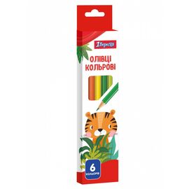 Карандаши цветные 1 вересня Zoo Land 6 цв (290640)