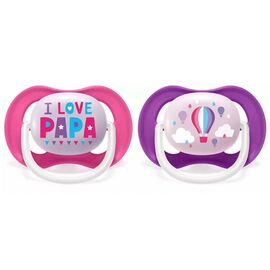 Пустушка Philips AVENT Ultra Air I love… для дівчат, 6-18 міс (SCF080/04)