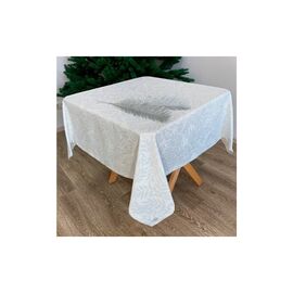 Скатерть Прованс Эльза Белое серебро 132х132 см (4823093425644)