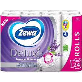 Туалетная бумага Zewa Deluxe Лаванда 3 слоя 24 рулона (7322541184944)