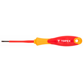 Отвертка Topex шлицевая 1000В, 3.0 х 100 мм, CrMo (39D471)