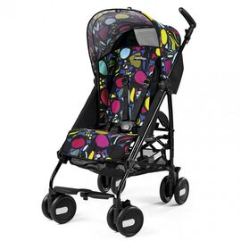 Коляска Peg-Perego Pliko Mini Classico Manri Черная с рисунком (IPKR280035RO01MK01)