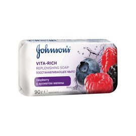 Детское мыло Johnson’s baby Care Vita-Rich восстанавливающее с экстрактом малины 90 г (3574661642734)