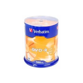 Диск DVD Verbatim 4.7Gb 16X CakeBox 100шт (43549)