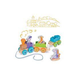 Игровой набор Melissa&Doug деревянный поезд с животными (MD14608)