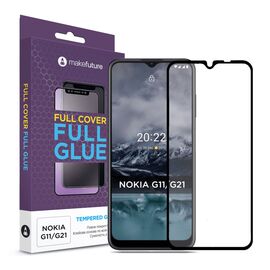 Стекло защитное MakeFuture Nokia G11/G21 Full Cover Full Glue (MGF-NG11/G21)