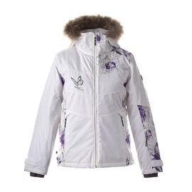 Куртка Huppa CELIA 18350030 білий з принтом/білий 146 (4741468904672)