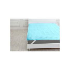 Наматрасник MirSon Eco Light №1719 Cotton Air-line на резинке по углам Blue 160x200 см (2200002889728)