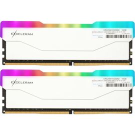 Модуль пам'яті для комп'ютера DDR4 16GB (2x8GB) 3200 MHz RGB X2 Series White eXceleram (ERX2W416326AD)