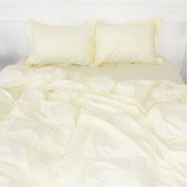 Постельное белье MirSon Satin Stripe 30-0002 Soft Yellow 2х143х210 семейный (2200005247808)