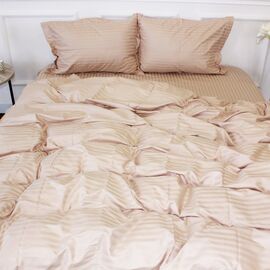 Постільна білизна MirSon SatinStripe 30-0004Cream 160х220 Полуторний Євро (2200005248607)