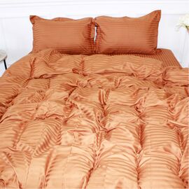 Постельное белье MirSon Satin Stripe 30-0005 Brown 160х220 полуторный Евро (2200005249024)