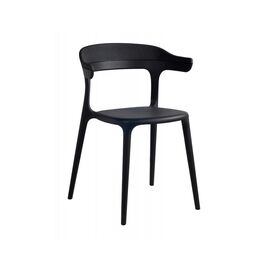 Кухонный стул PAPATYA luna stripe, черное сиденье, черный верх (2337)