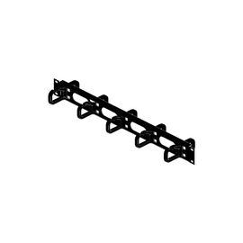Кабельный организатор 19" 1U 40х50 двусторонние скобы RAL9005 Conteg (DP-VP-P2)