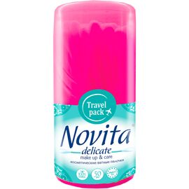 Ватні палички Novita Delicate в круглій банці моноблок 50 шт. (4823071619423)