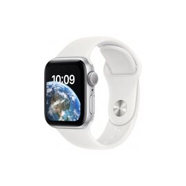 Смарт-часы Apple Watch SE 2022 GPS 44mm Silver Aluminium Case with White Sport Band - Regular (MNK23UL/A)